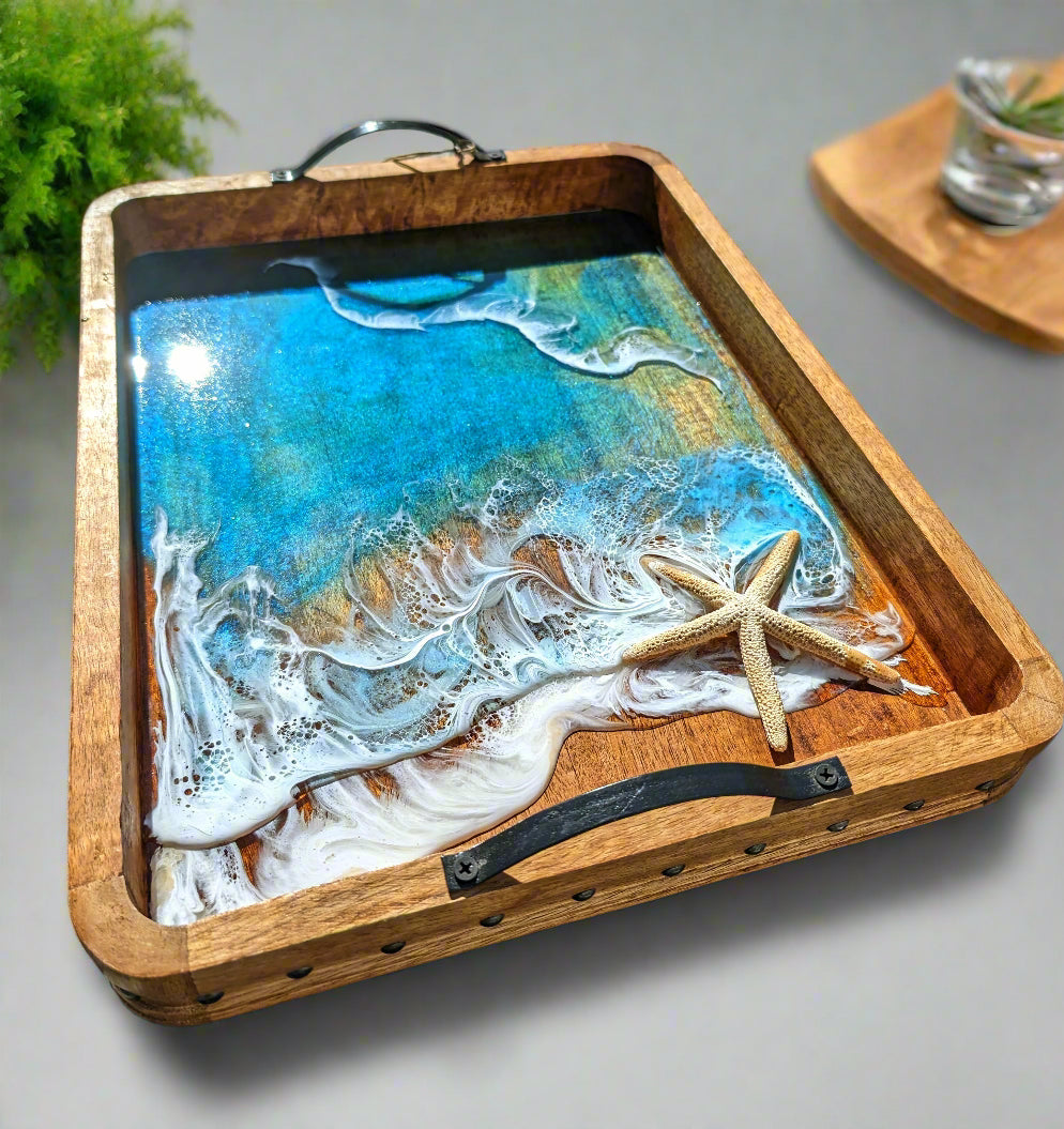 Coastal Serving Tray Nicole's paint Escape
