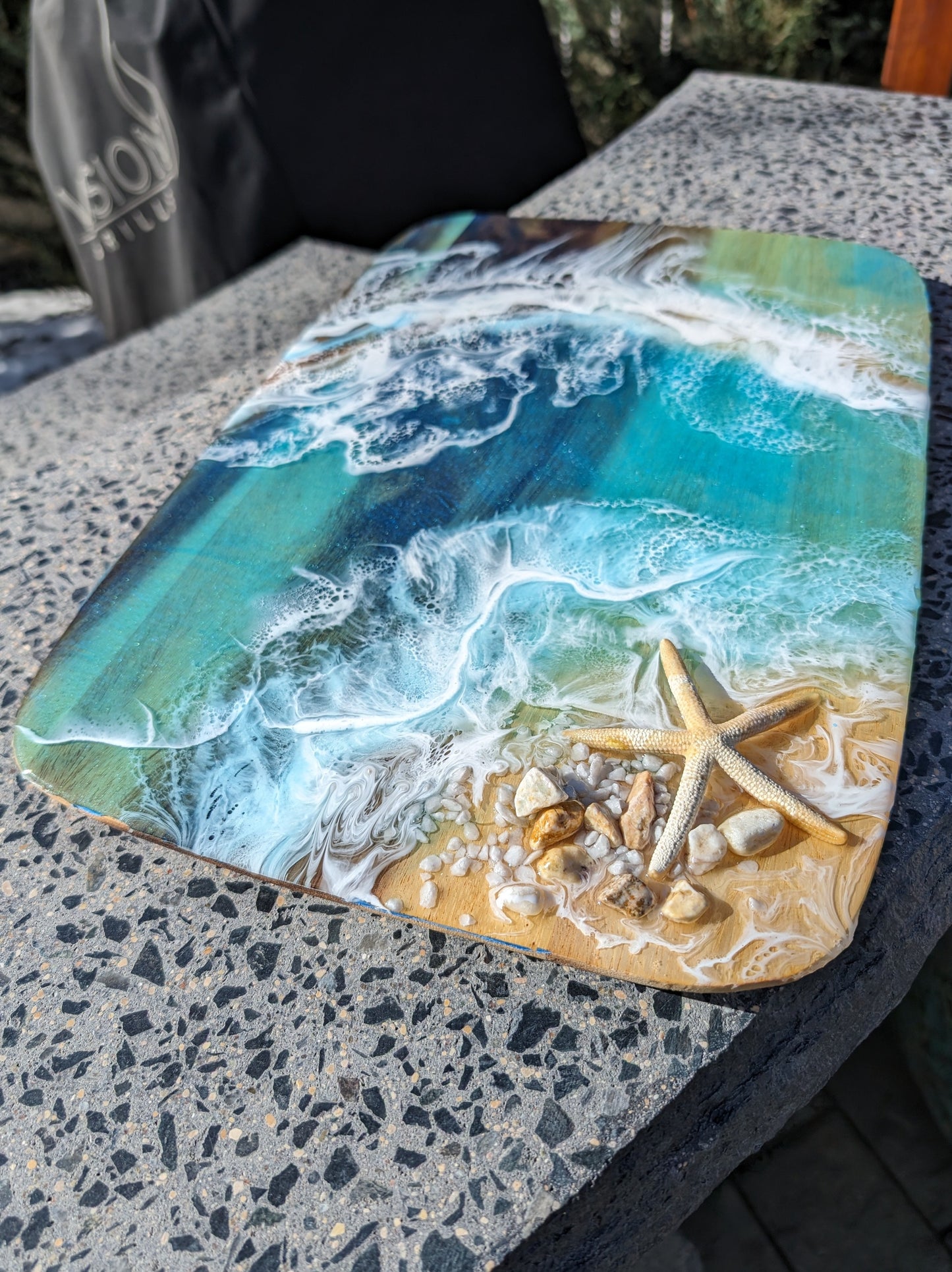 Coastal Serving platter Nicole's paint Escape