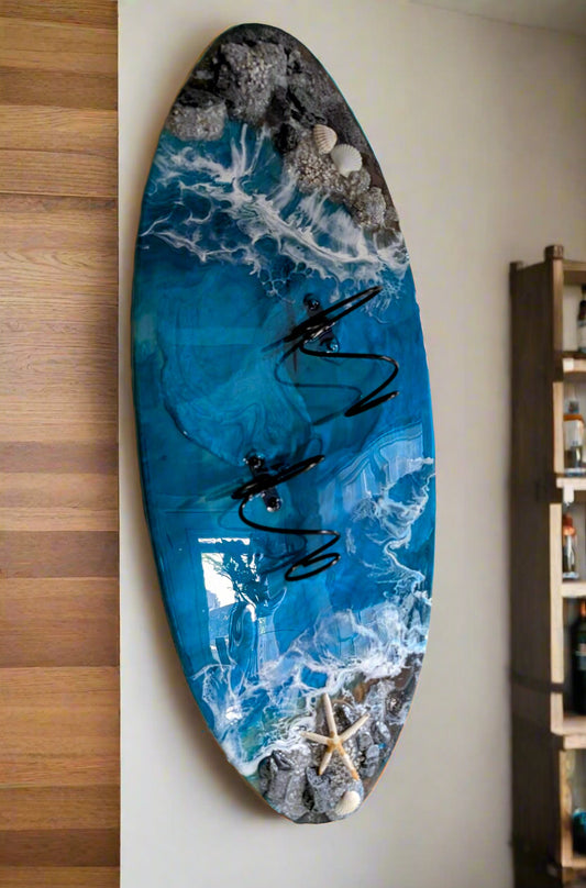 Surfboard Wine Bottle Holder Nicole's paint Escape