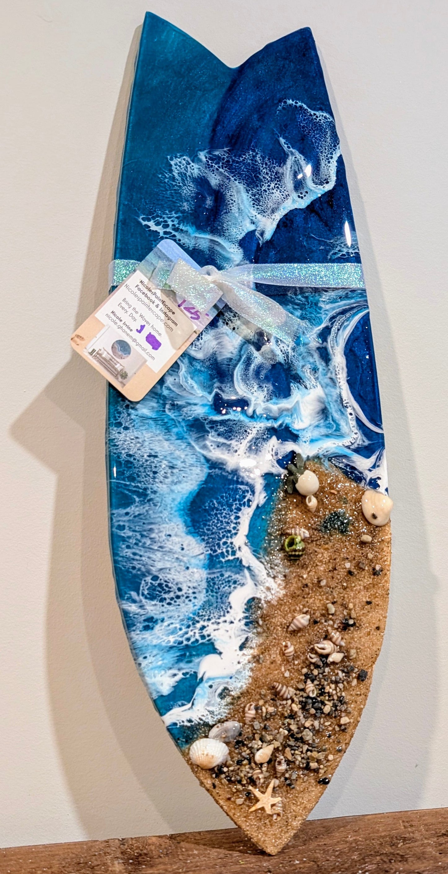 Mini Surfboard Nicole's paint Escape