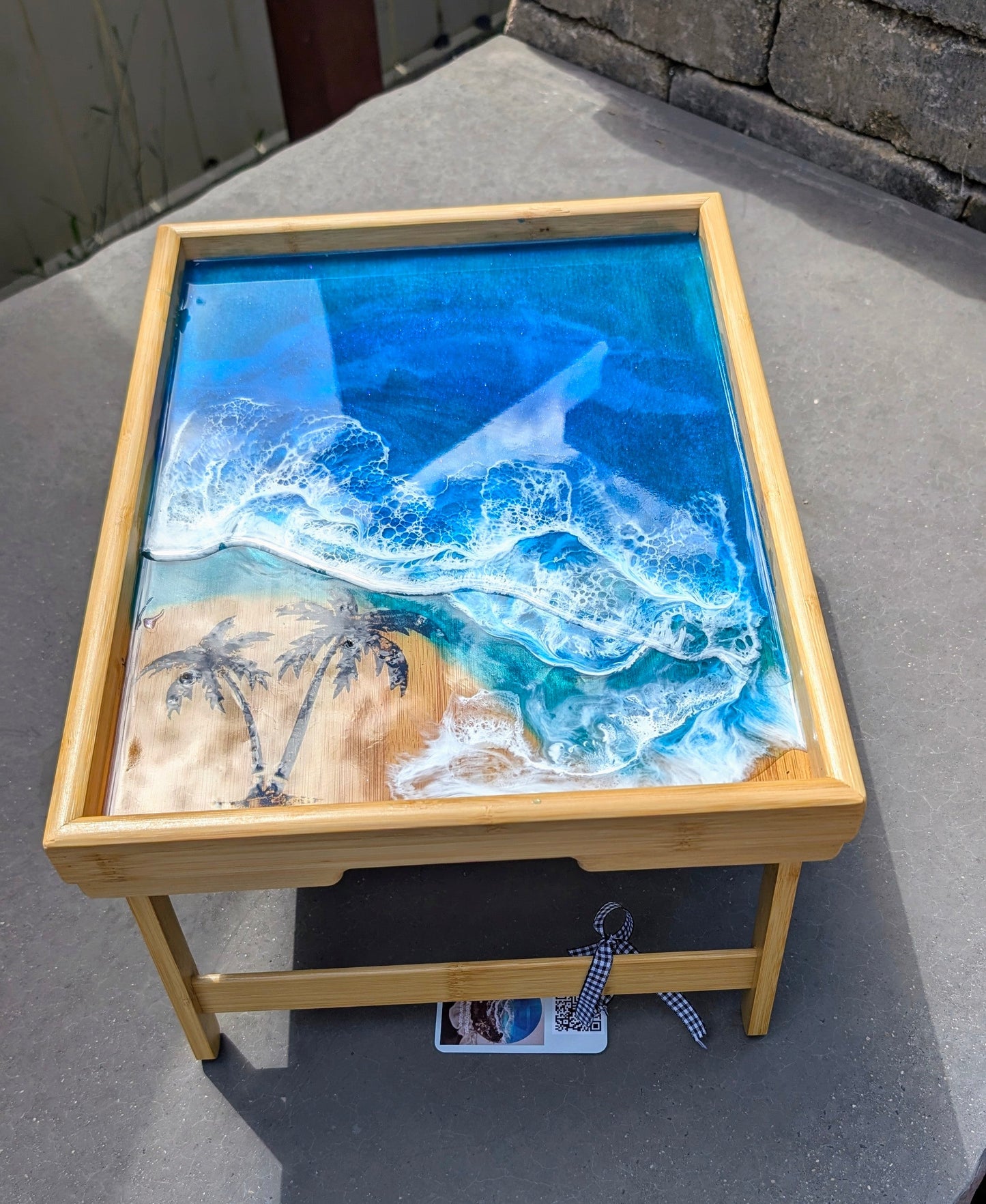 Foldable Bed/Tv Coastal Tray Nicole's paint Escape