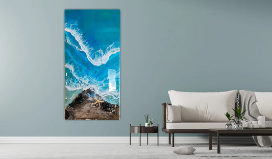 "Pacific" coastal wall art Nicole's paint Escape