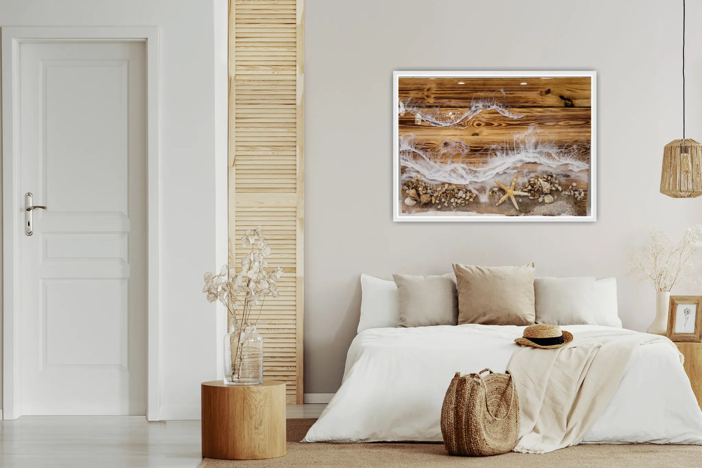 Limited Edition Neutral "Burnt wood" Boardwalk Coastal wall art