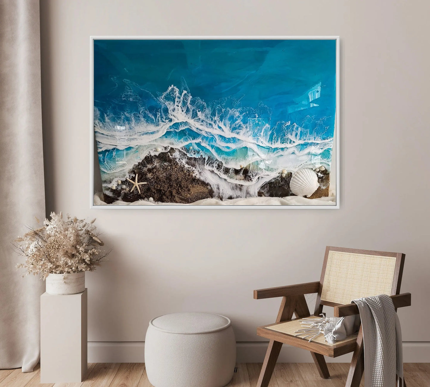 "Transcend" coastal wall art Nicole's paint Escape