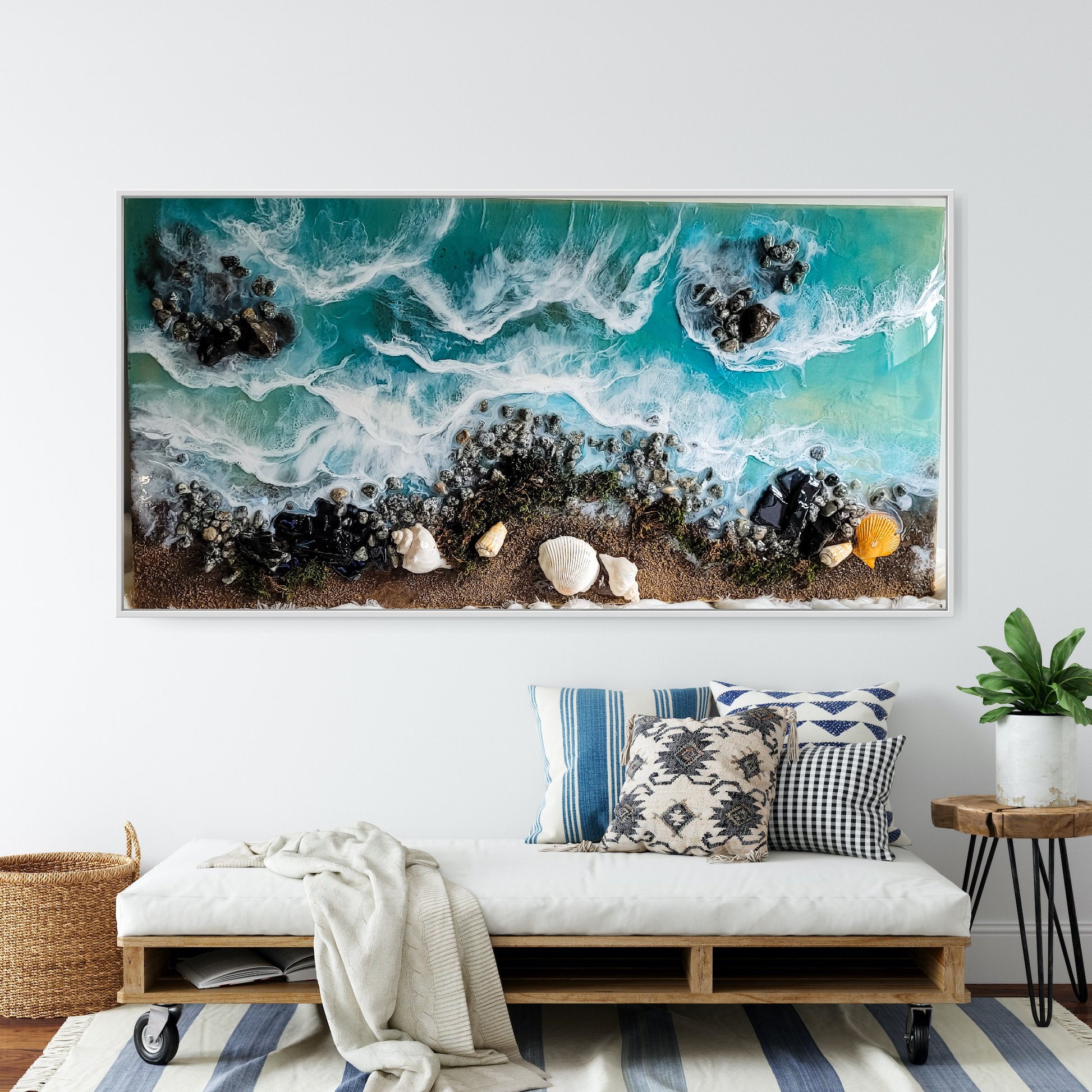 "Currents"- coastal wall art Nicole's paint Escape