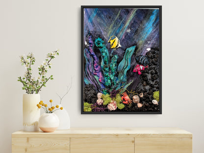 "Hidden world" Tropical Coral Inspired wall art