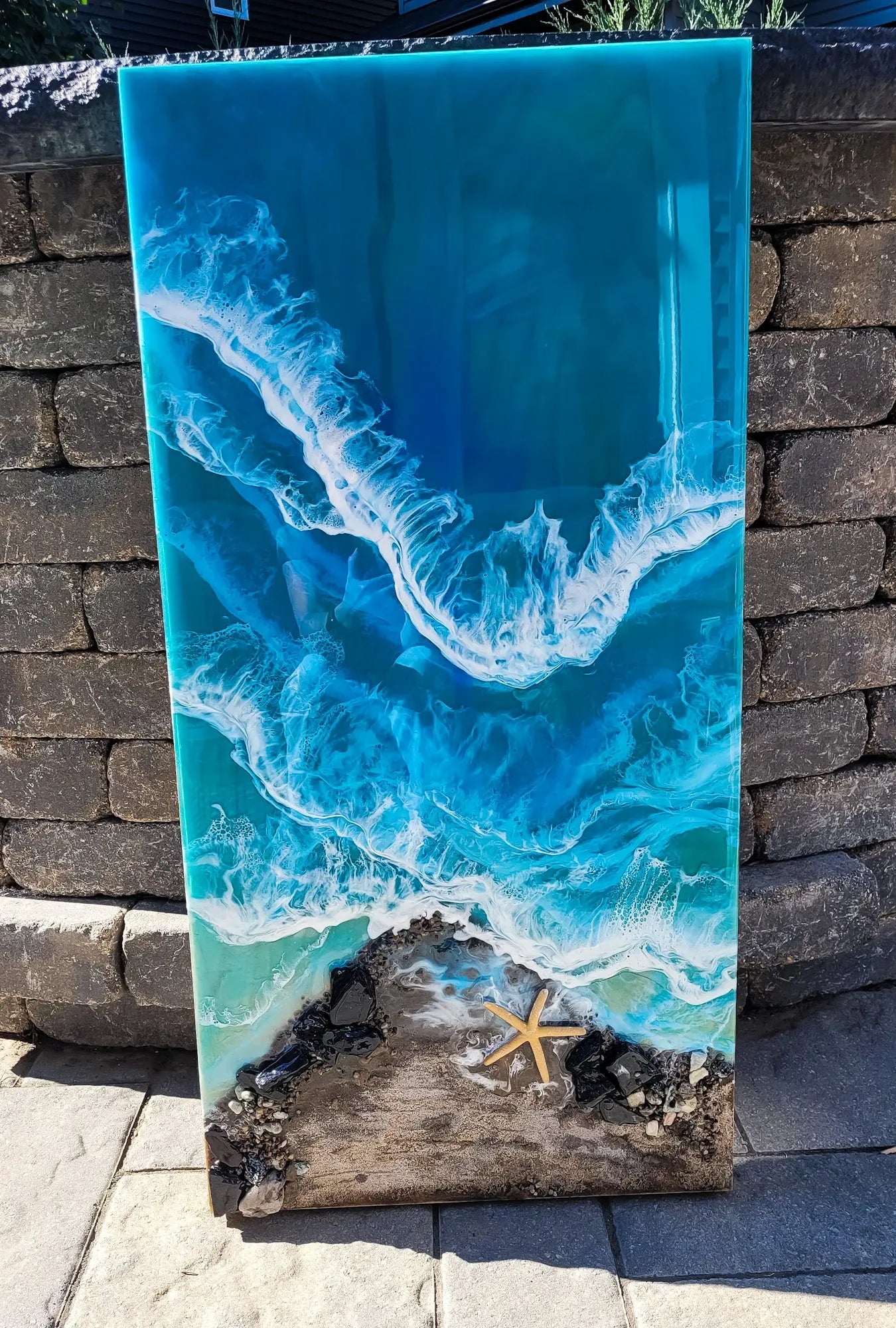 "Pacific" coastal wall art Nicole's paint Escape