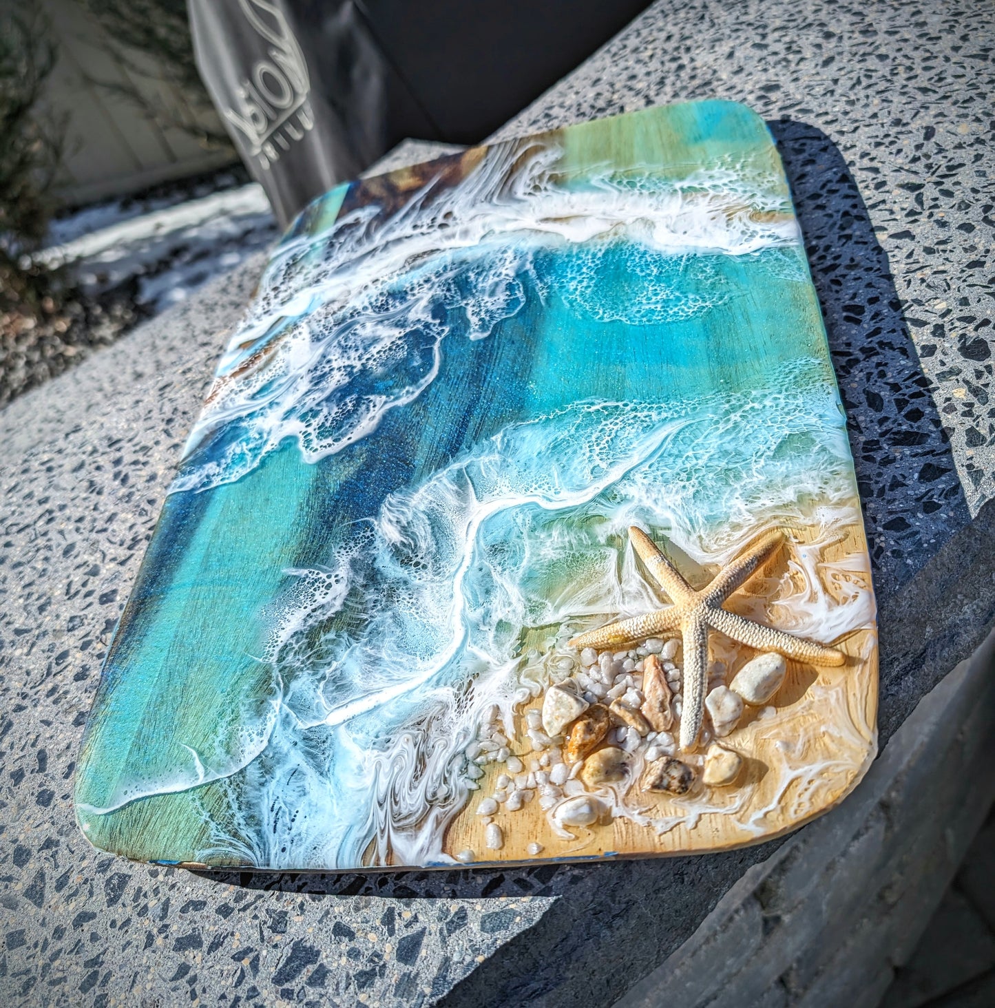 Coastal Serving platter Nicole's paint Escape