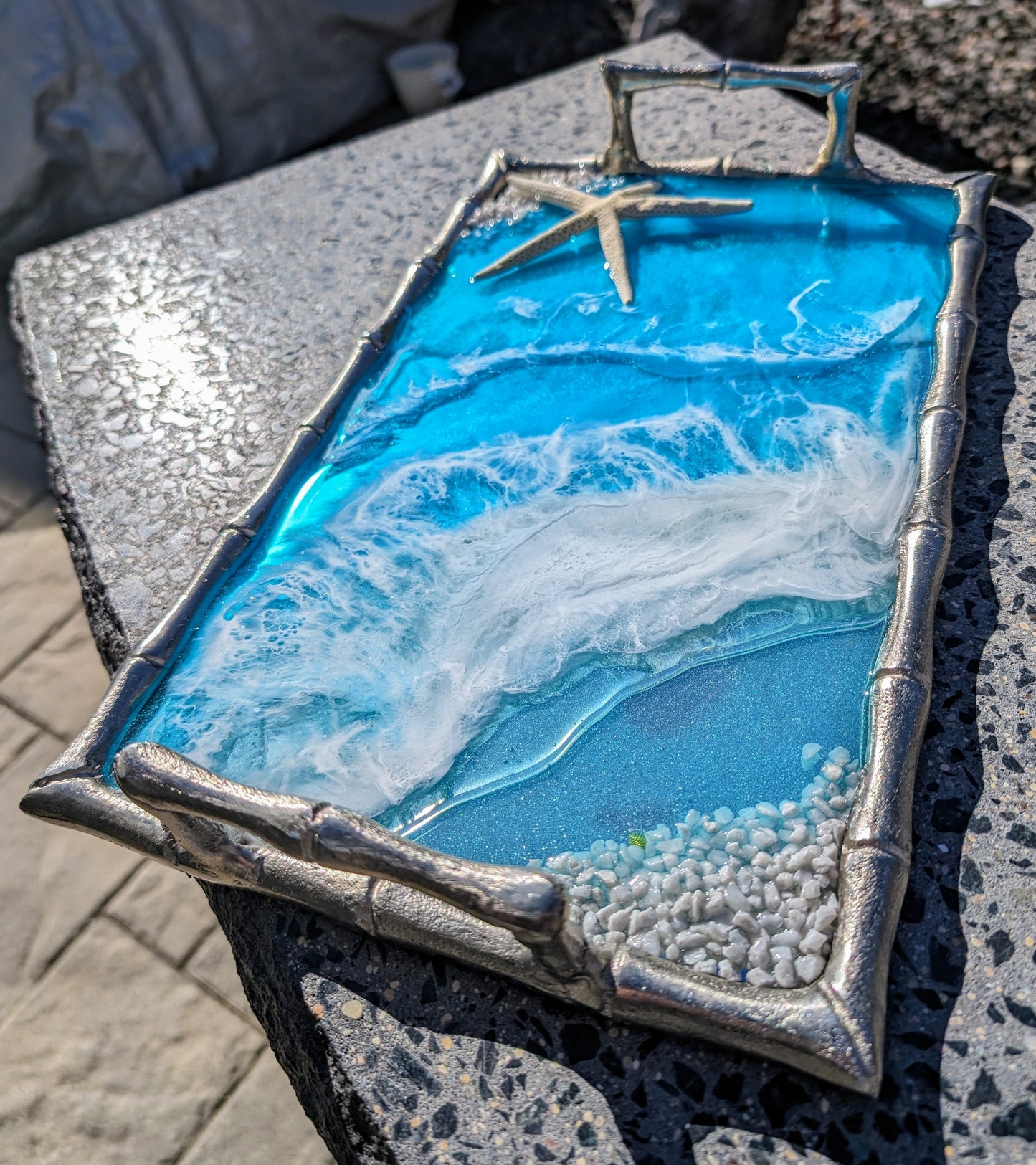 Coastal mirror Serving tray Nicole's paint Escape