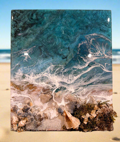 Boardwalk Coastal Tropical inspired wall art Nicole's paint Escape