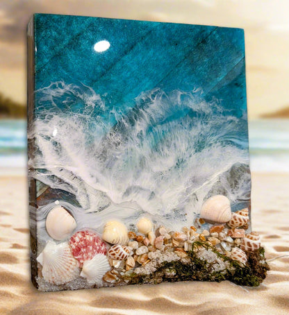 Boardwalk - Tropical Coastal inspired wall art Nicole's paint Escape