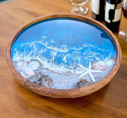 Ocean Resin Lazy Susan Nicole's paint Escape