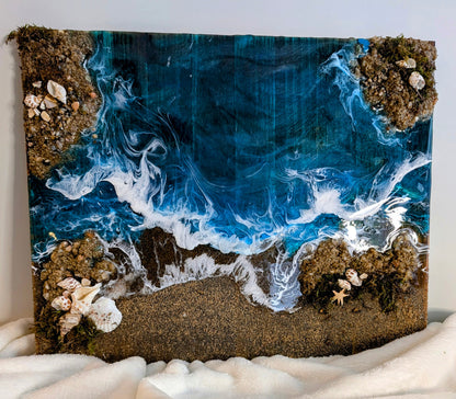 Rustic Boardwalk coastal wall art Nicole's paint Escape