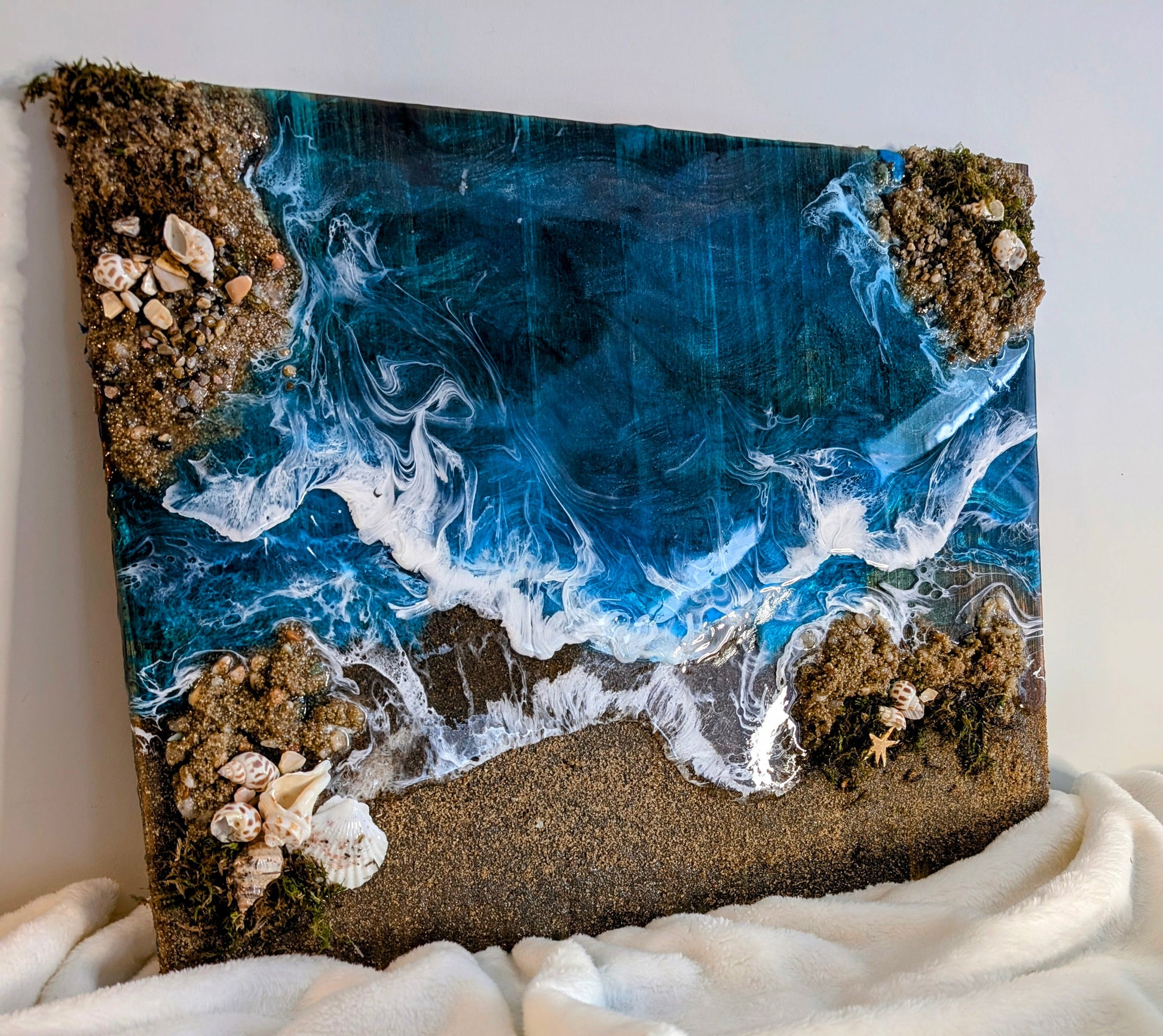 Rustic Boardwalk coastal wall art Nicole's paint Escape