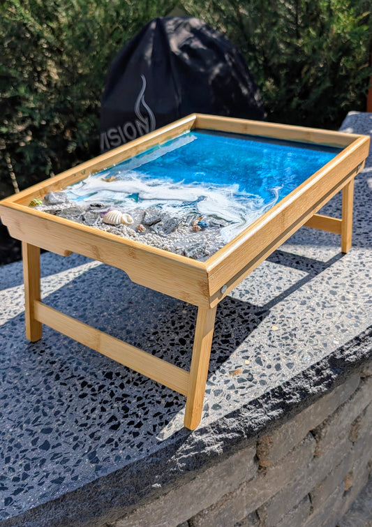 Foldable Bed/TV Coastal tray Nicole's paint Escape