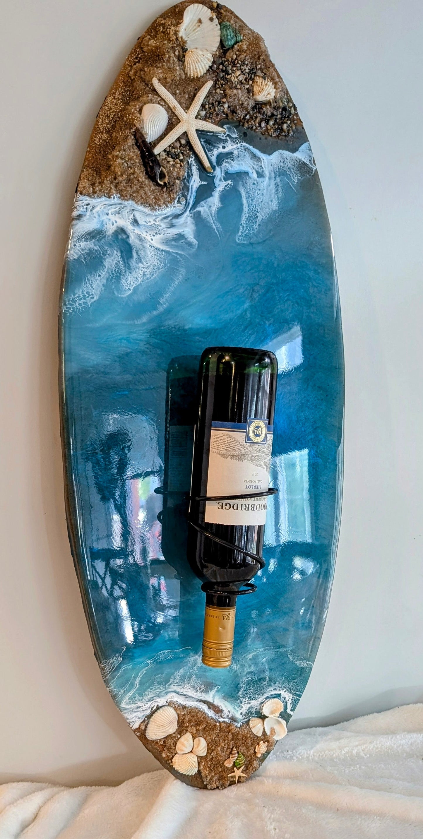 Surfboard Wine Rack/Holder Nicole's paint Escape