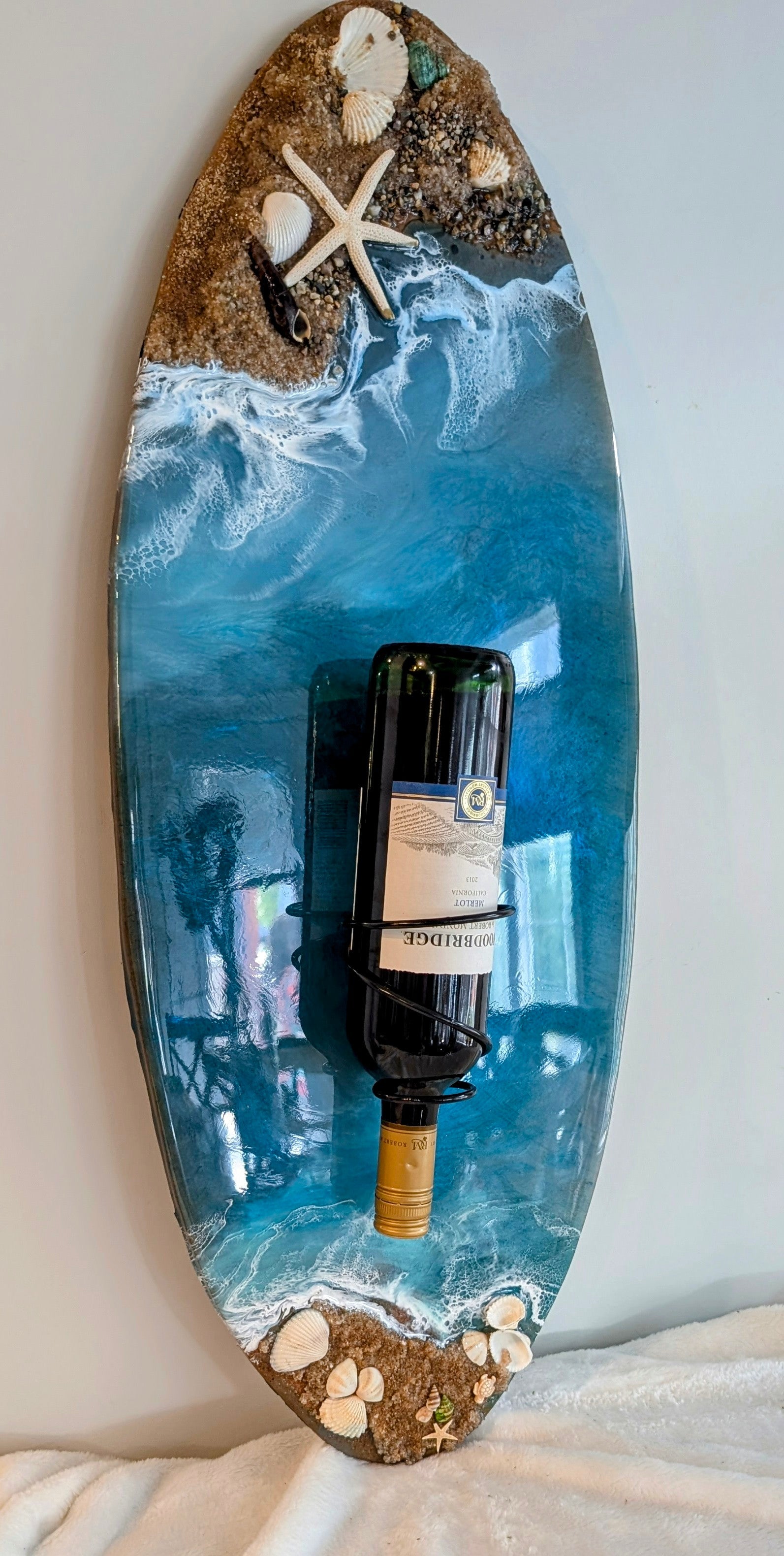 Surfboard Wine Rack/Holder Nicole's paint Escape