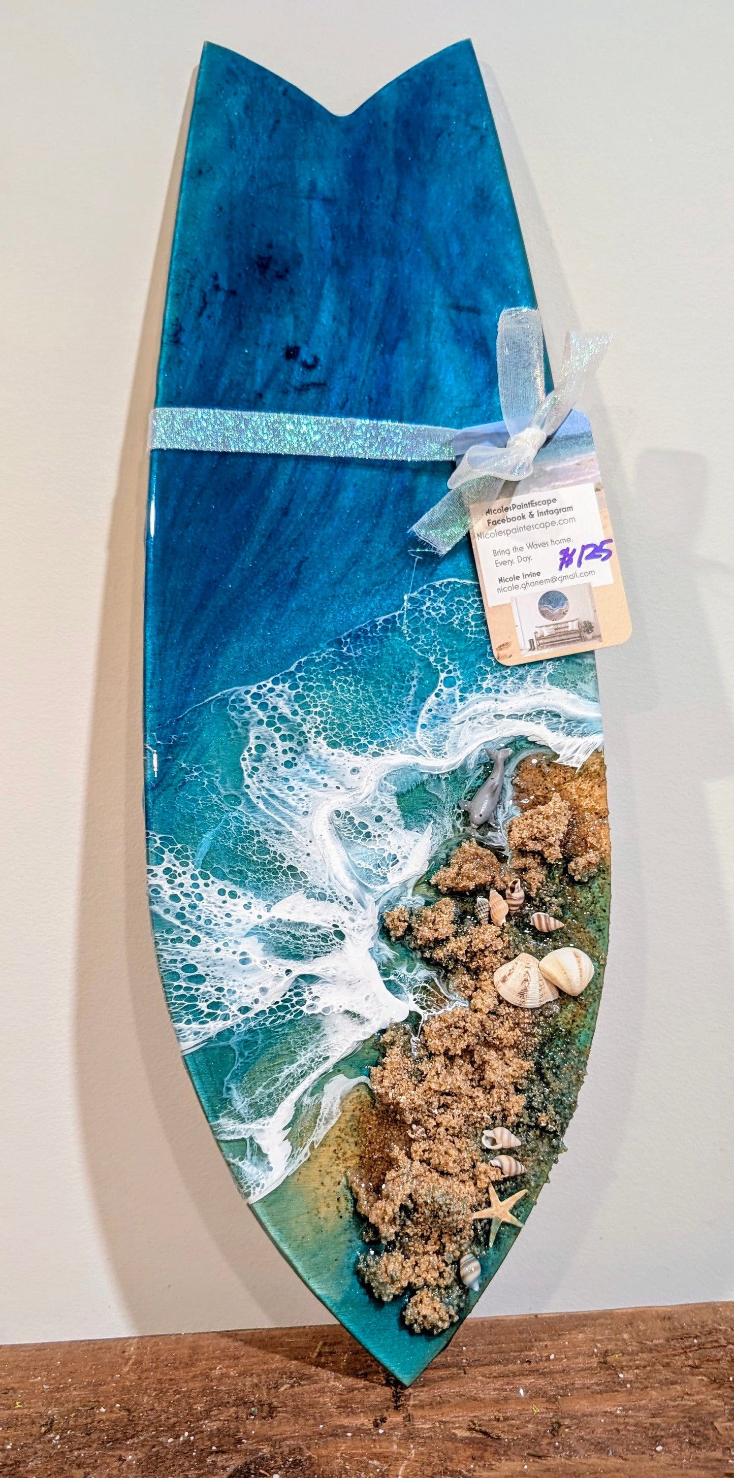 Mini Surfboard Nicole's paint Escape