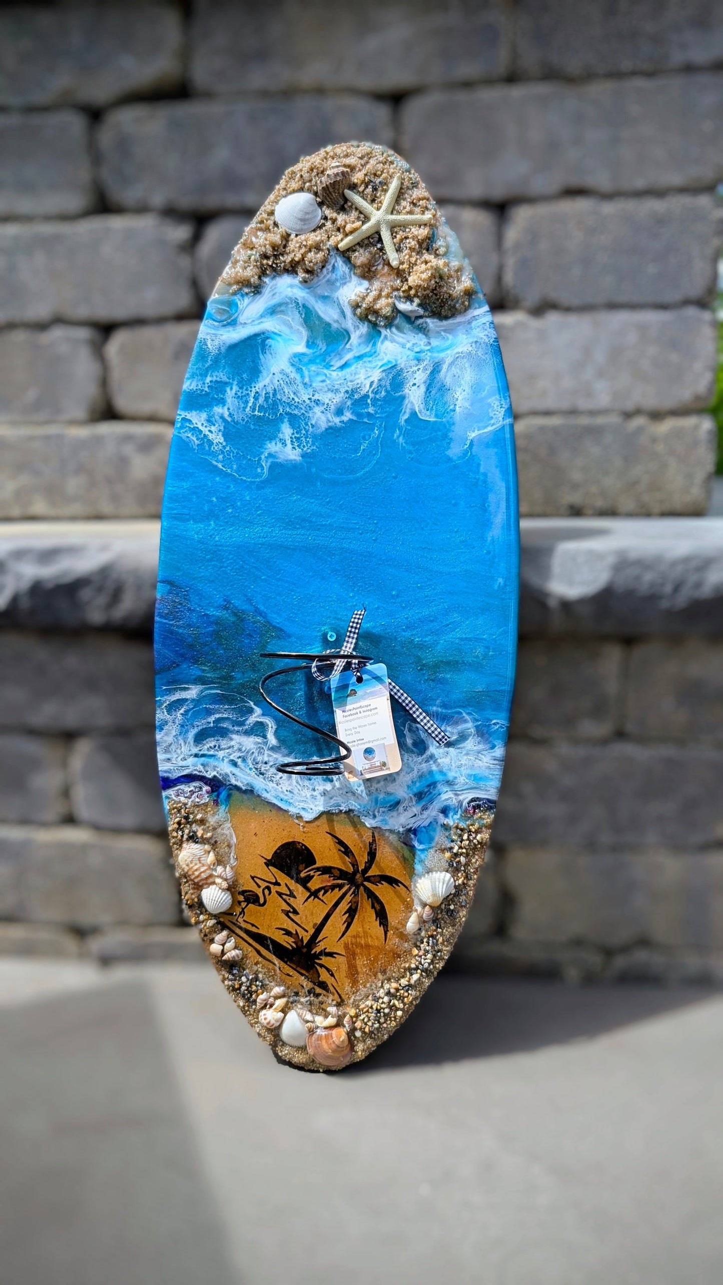 Surfboard Wine Rack/Holder Nicole's paint Escape