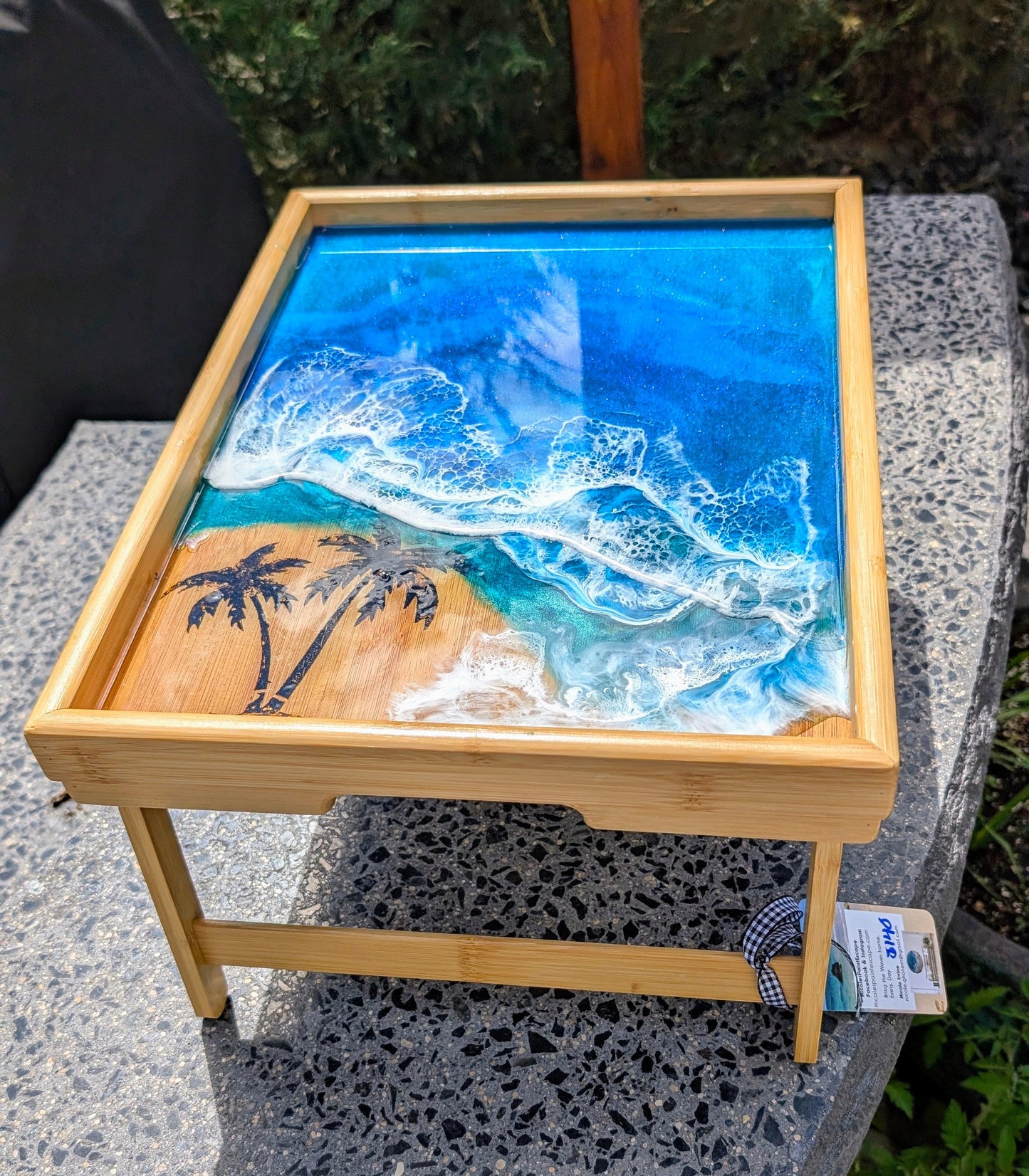 Foldable Bed/Tv Coastal Tray Nicole's paint Escape