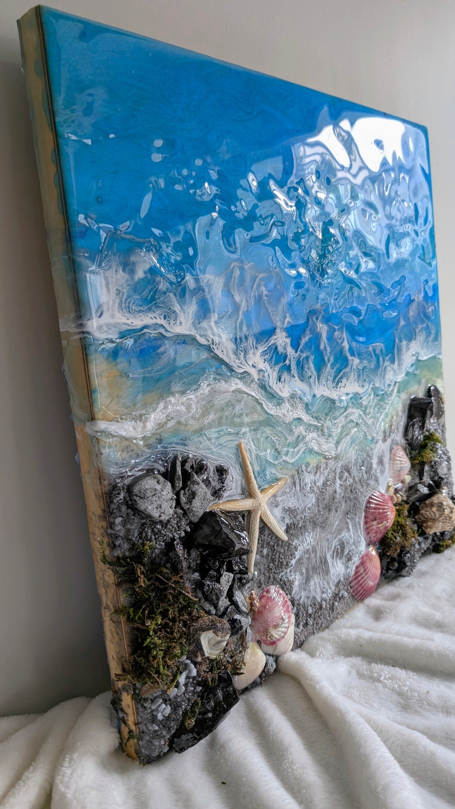 "Salt & Solace" coastal wall art Nicole's paint Escape