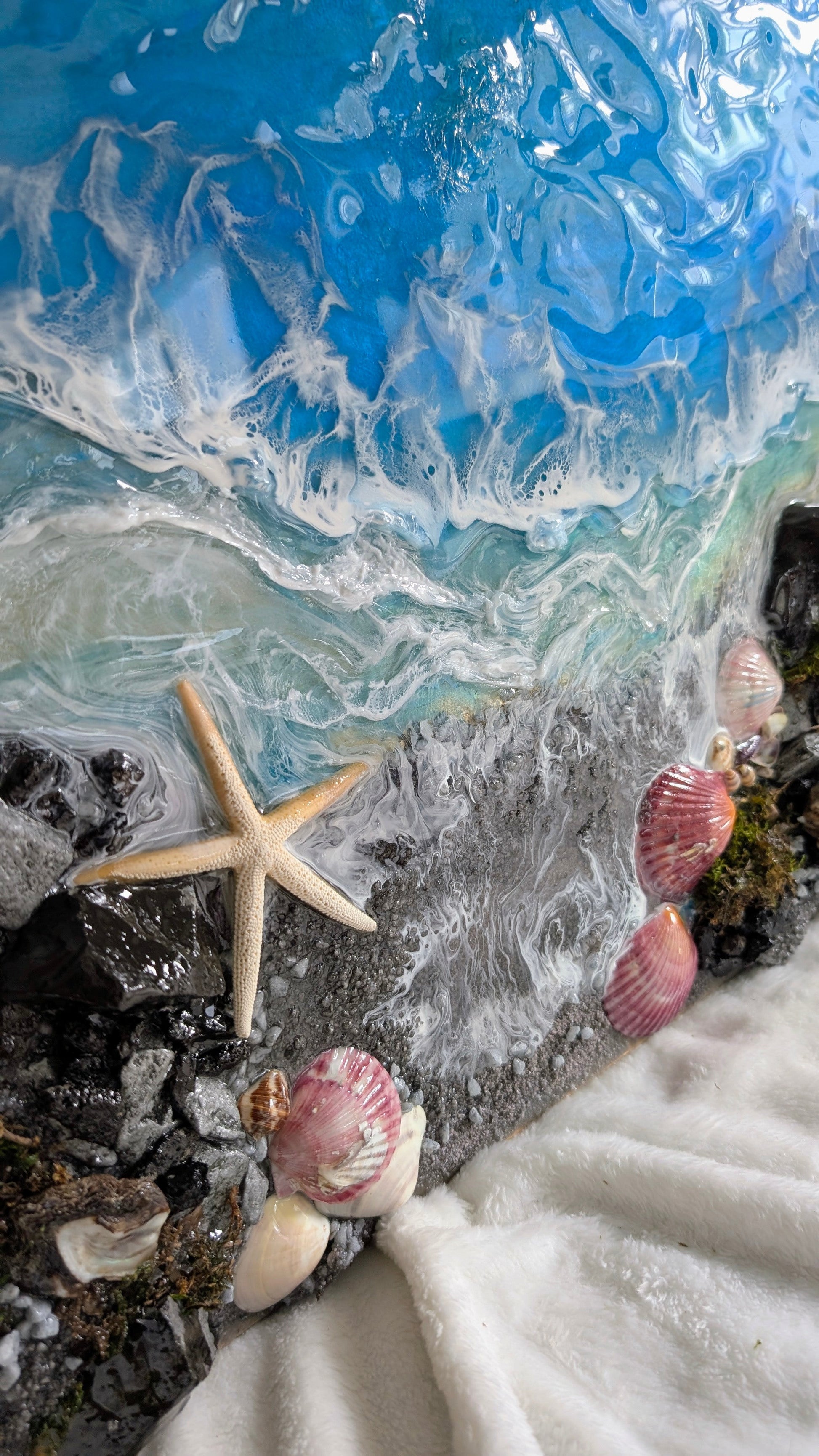 "Salt & Solace" coastal wall art Nicole's paint Escape