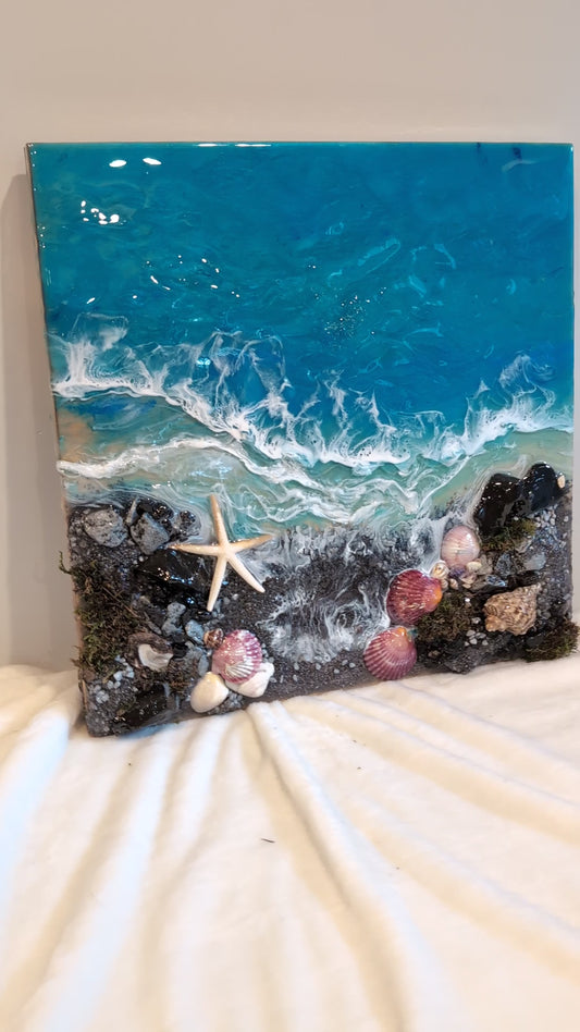 "Salt & Solace" coastal wall art