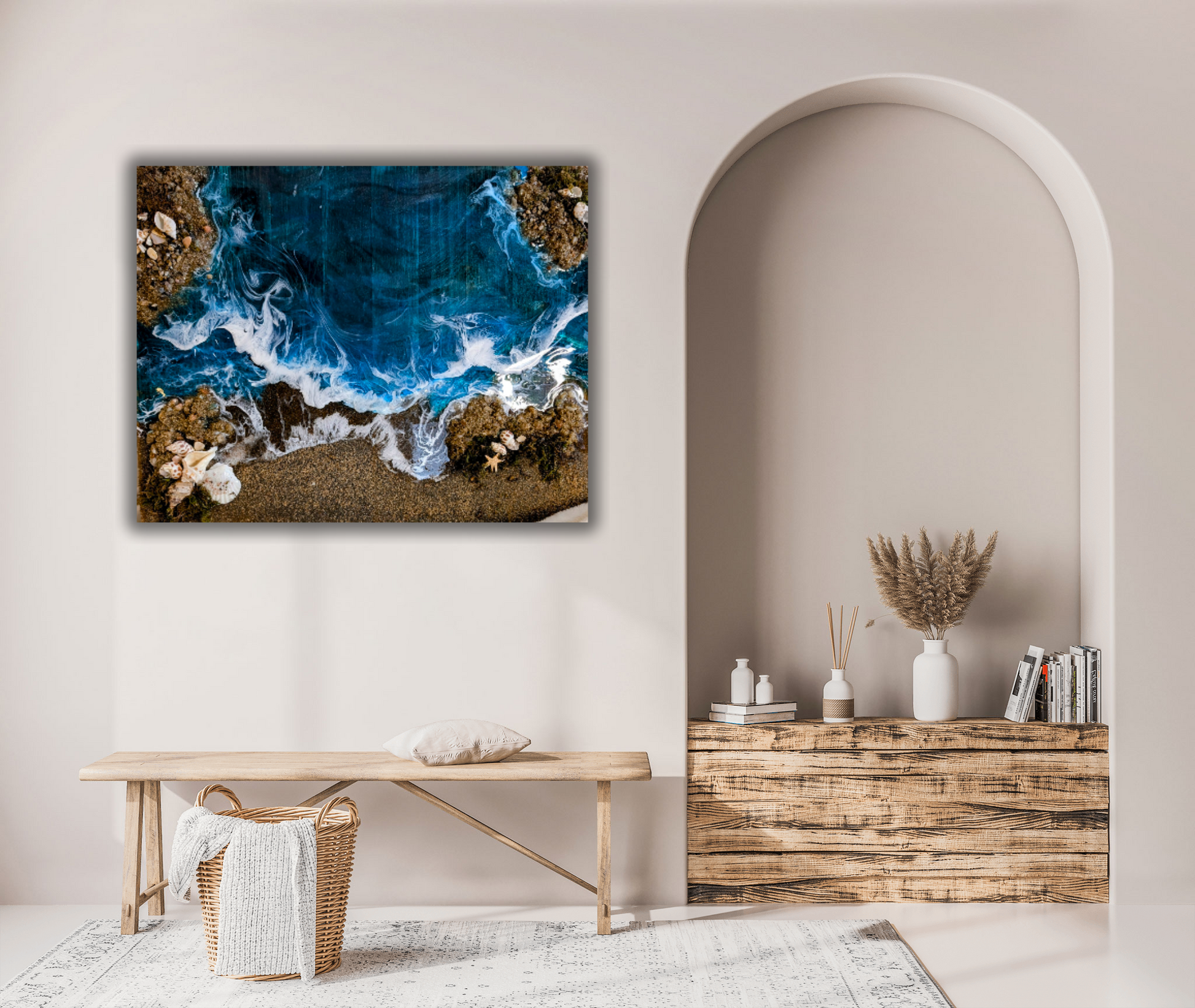Rustic Boardwalk coastal wall art Nicole's paint Escape